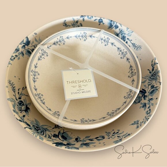 12" Melamine Floral Serving Bowl Blue – Threshold Studio McGee, Target 2023 - Picture 6 of 6